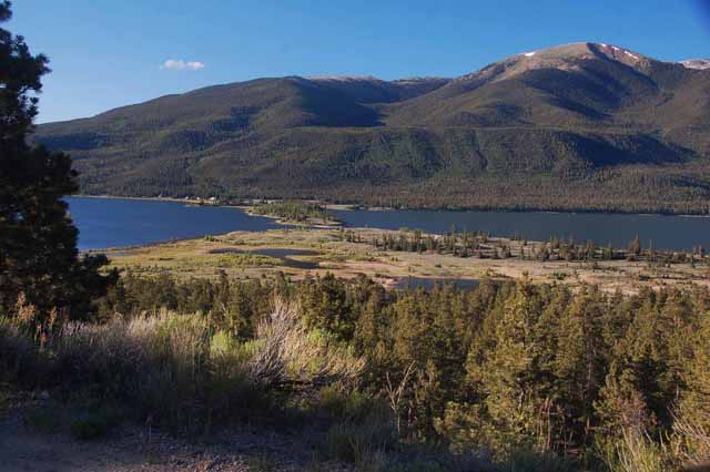 a view of twin lakes from the lakeview campground